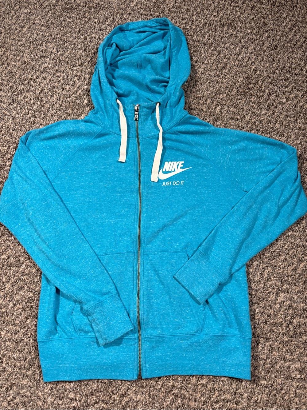 Nike Teal Blue Full-Zip Hoodie